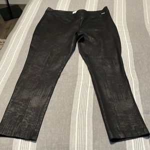 CK Calvin Klein Stretch Worn Leather Look Dressy Legging Pants XL